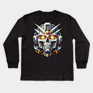 Biomech Skull S01 D06 Kids Long Sleeve T-Shirt